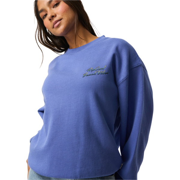 Rip Curl Frauen Strandviben Heritage Crew 0EMWFL - Mid Blue